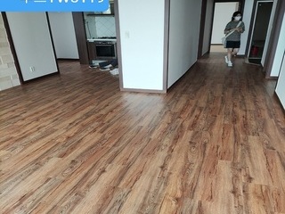 옥수아파트현장 KCC트랜디우드타일TS5519